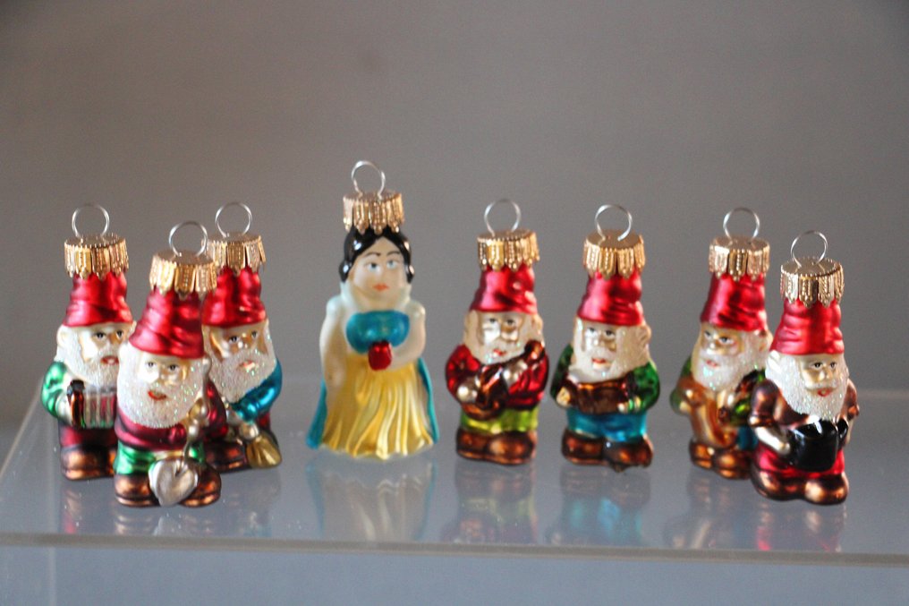 Globuri Crăciun Krebs, Lauscha, Sneeuwwitje en de zeven dwergen (8) - Sticlă - Sneeuwwitje #3.2