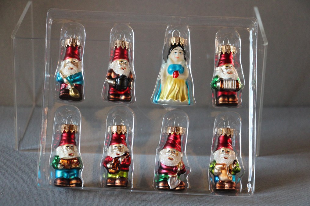 Globuri Crăciun Krebs, Lauscha, Sneeuwwitje en de zeven dwergen (8) - Sticlă - Sneeuwwitje #4.3