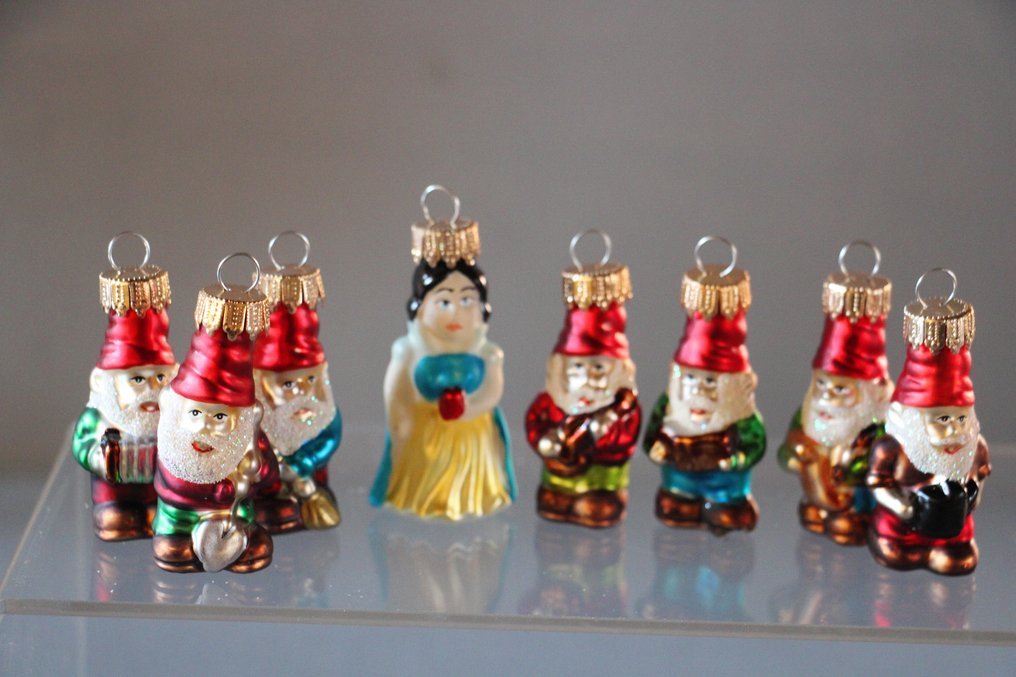 Globuri Crăciun Krebs, Lauscha, Sneeuwwitje en de zeven dwergen (8) - Sticlă - Sneeuwwitje #2.1