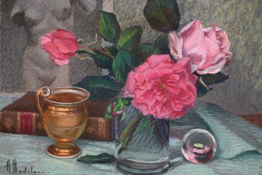 Hippolyte Madelaine (1871-1966) - Vase de roses #2.1