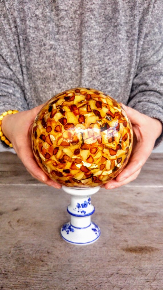波罗的海琥珀 - 琥珀 - Sphere - 15.5 cm - 15.5 cm (没有保留价) #1.0