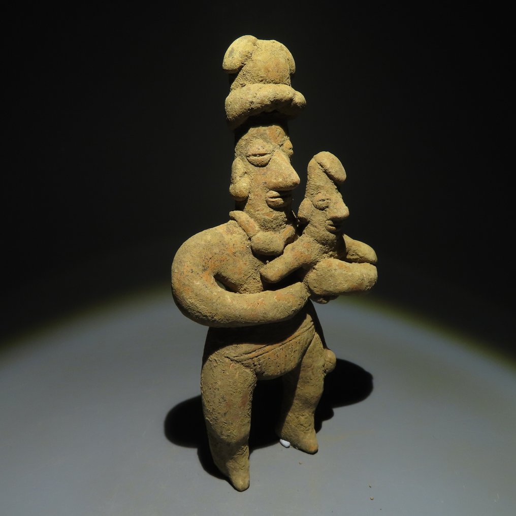 Colima, Nyugat-Mexikó Terrakotta Kismama ábra. Kr.e. 200 - Kr.u. 600. 14,5 cm H. Spanyol importengedély. #2.1