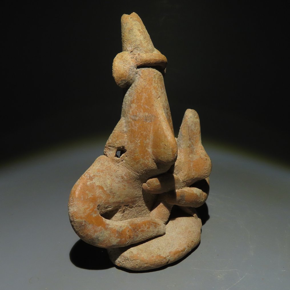 Colima, zachodni Meksyk Terakota Figura ciążowa. 200 p.n.e. - 600 n.e. 11,5 cm H. Hiszpańska licencja importowa. #1.2