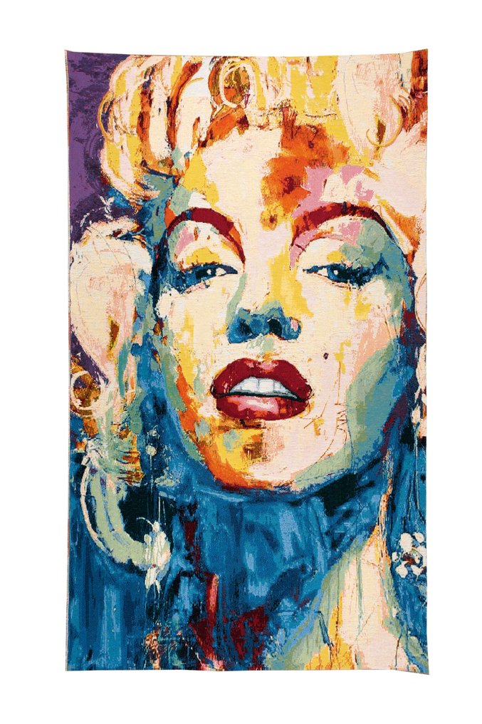 Marilyn Monroe - portrait on gobelin tapestry fabric textile, tissu, tissu, tela, texture, tissu - Tapisserie  - 1.2 m - 0.7 m #1.1