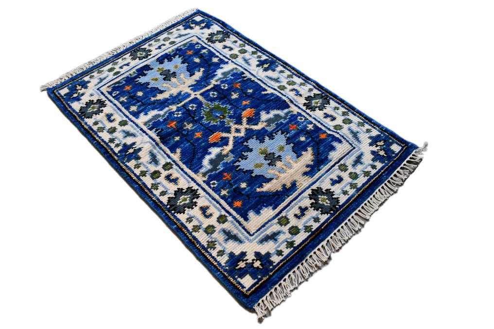 Blauer Azeri - unbenutzt - Teppich - 93 cm - 64 cm #2.1