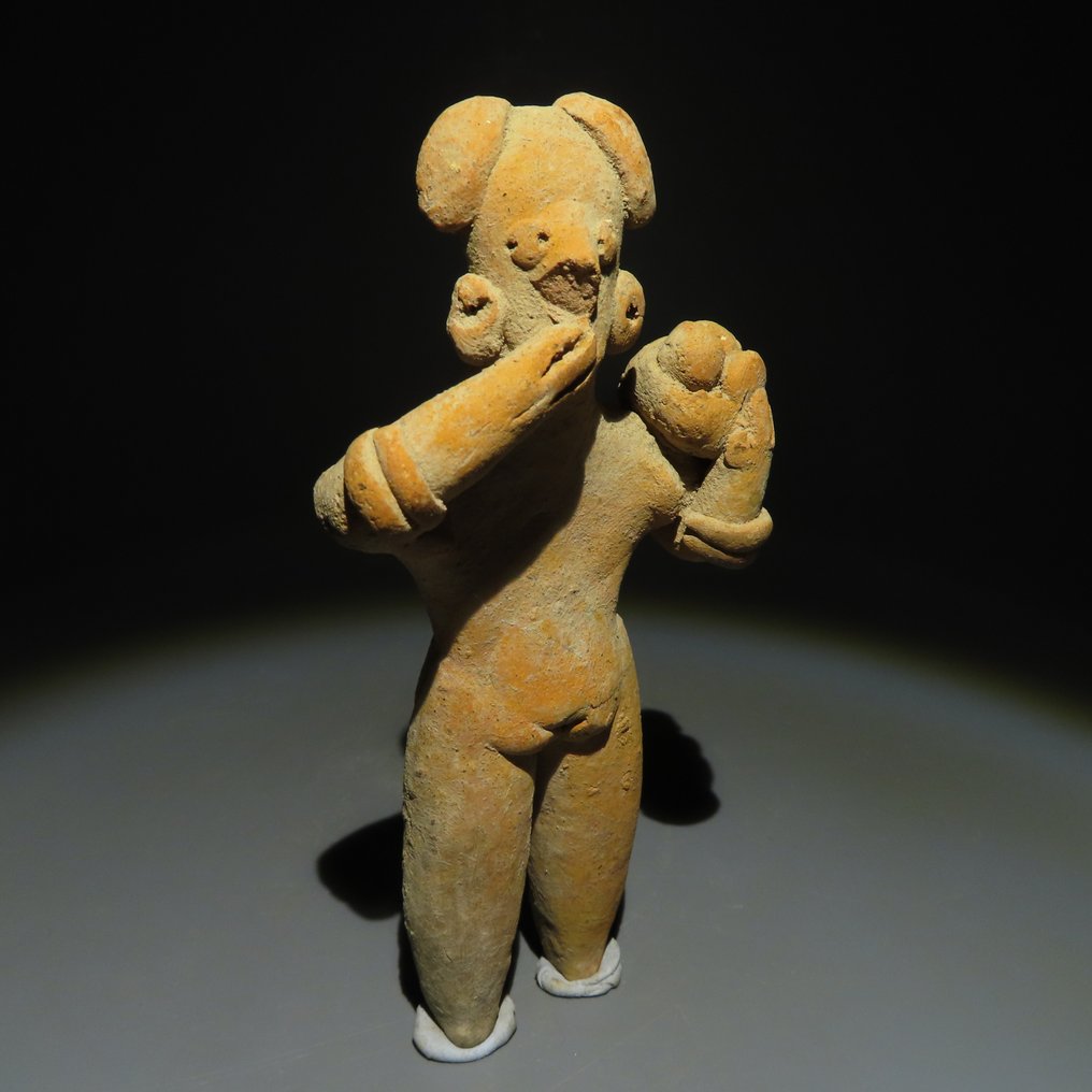 墨西哥西部科利马州 Terracotta 数字。公元前 200 年 - 公元 500 年。 12.5 厘米高。西班牙进口许可证。 #2.1
