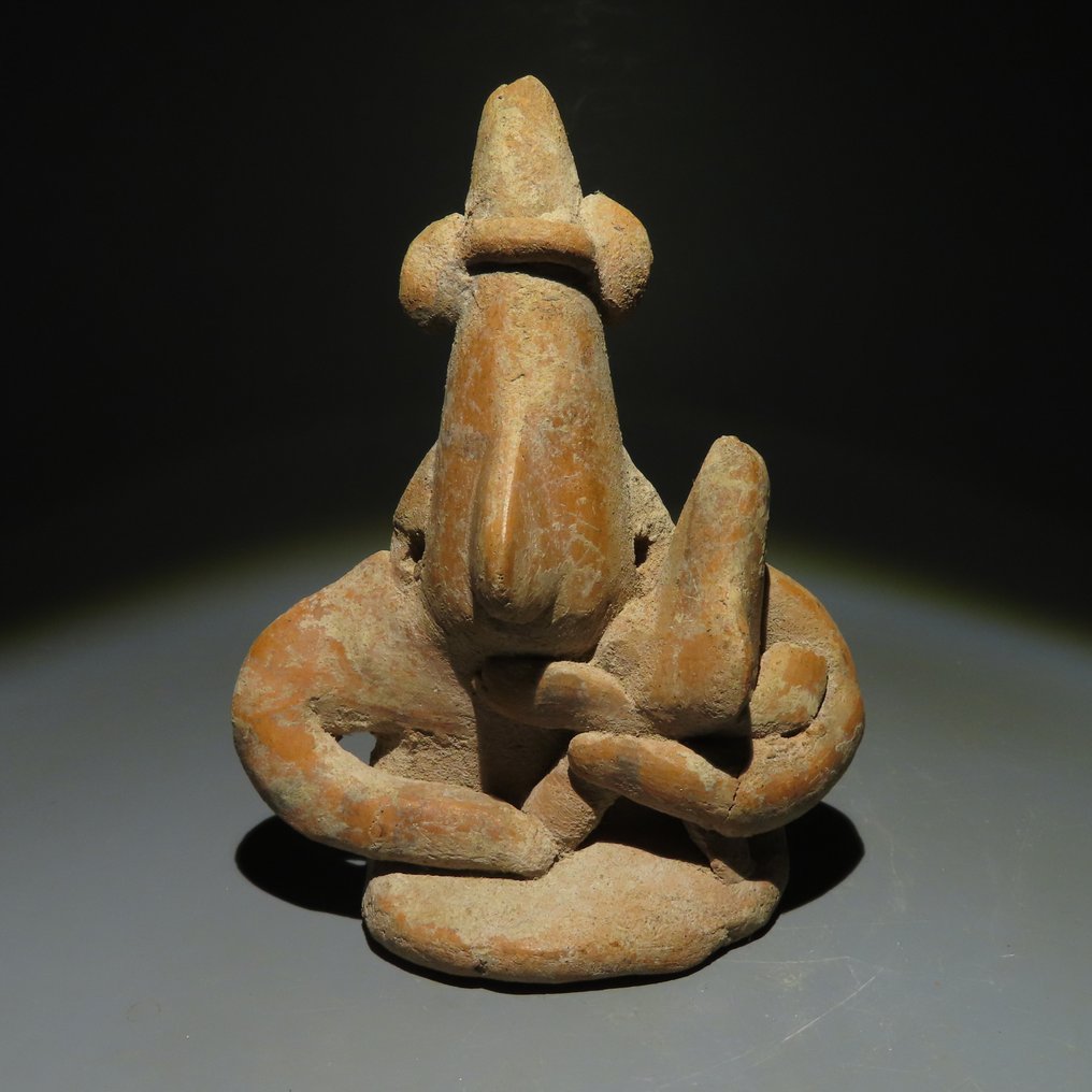 Colima, zachodni Meksyk Terakota Figura ciążowa. 200 p.n.e. - 600 n.e. 11,5 cm H. Hiszpańska licencja importowa. #1.1