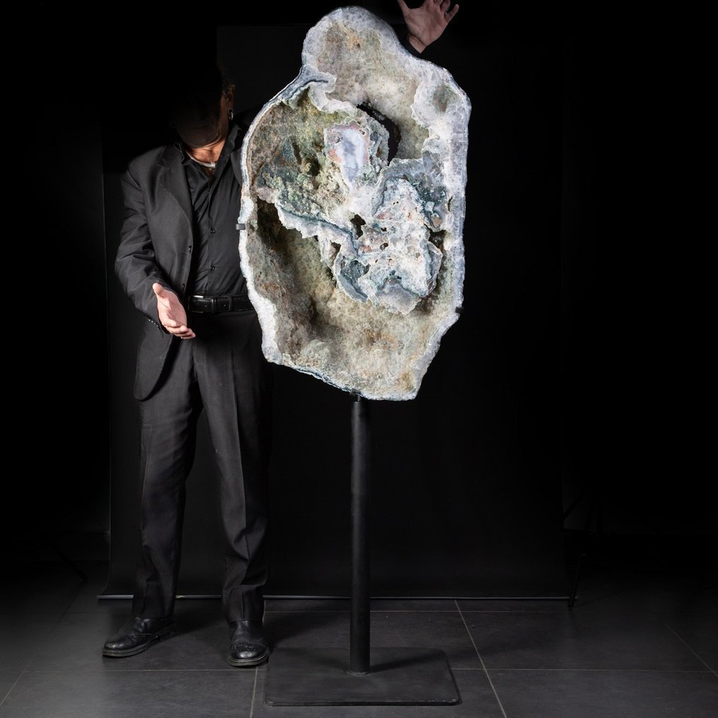 Spektakulär Green Chalcedony Geode - MUSEUM!!! - Höjd: 168 cm - Bredd: 57 cm- 103 kg #2.1