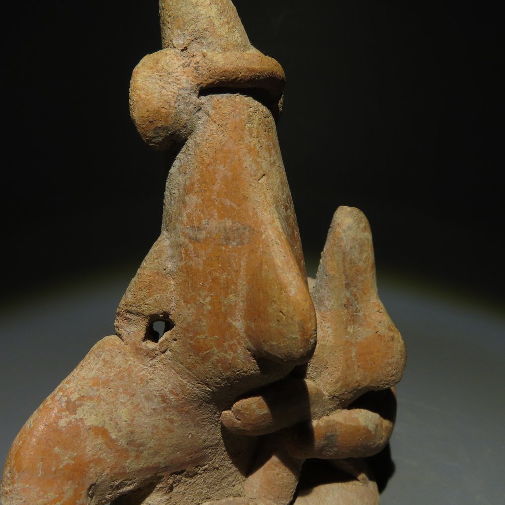 Colima, Western Mexico Terracotta Maternity Figure. 200 BC - 600 AD. 11.5 cm H. Spanish Import License. #2.1
