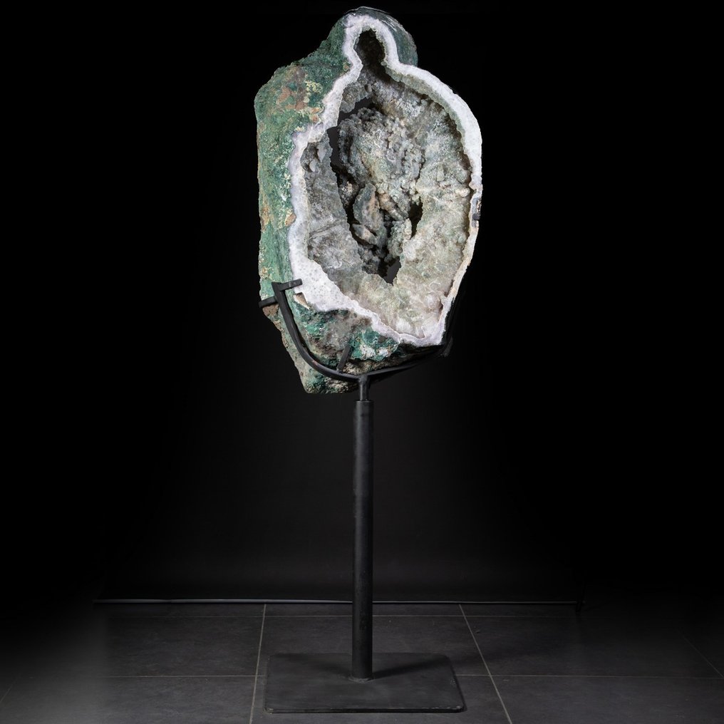 Spectaculaire groene Chalcedoon-geode - MUSEUM!!! - Hoogte: 168 cm - Breedte: 57 cm- 103 kg #1.1