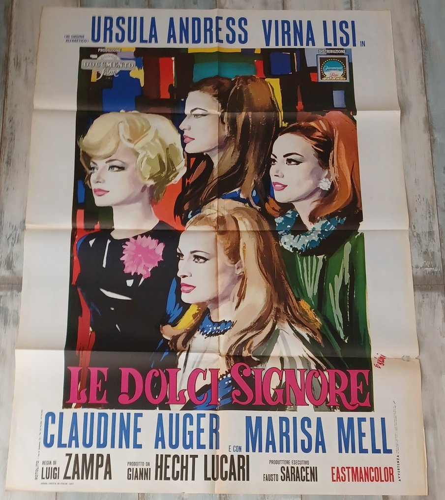 Anyone Can Play /Le dolci Signore - Ursula Andress, Virna Lisi, Claudine Auger - Plakat, Original Italian Cinema release - Manifesto 140x100 cm #1.1