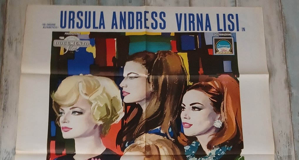 Anyone Can Play /Le dolci Signore - Ursula Andress, Virna Lisi, Claudine Auger - Plakat, Original Italian Cinema release - Manifesto 140x100 cm #2.1
