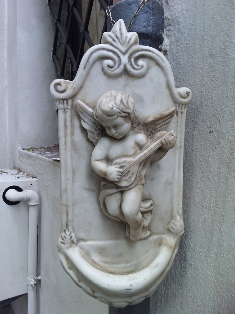  圣水洗礼盘 - 2020年及之后 - 卡拉拉大理石拼接洗手盆  #1.0