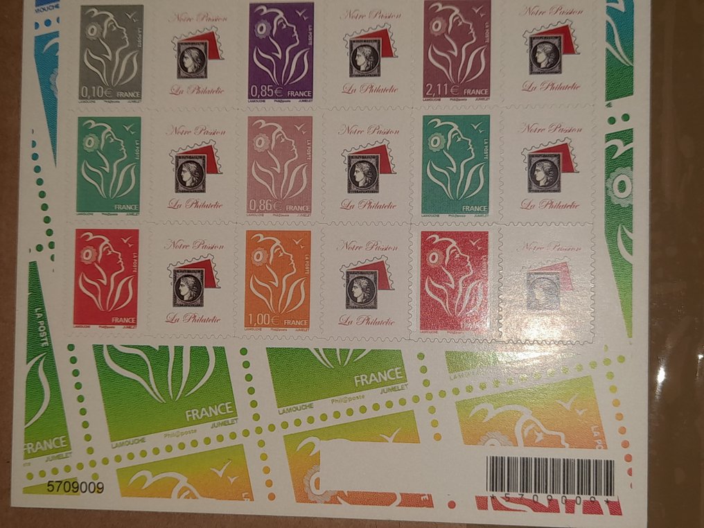 法国 2007 - 15片Lamouche自粘块,型号F 4048P,面向550欧元,全新奢华。 #2.1