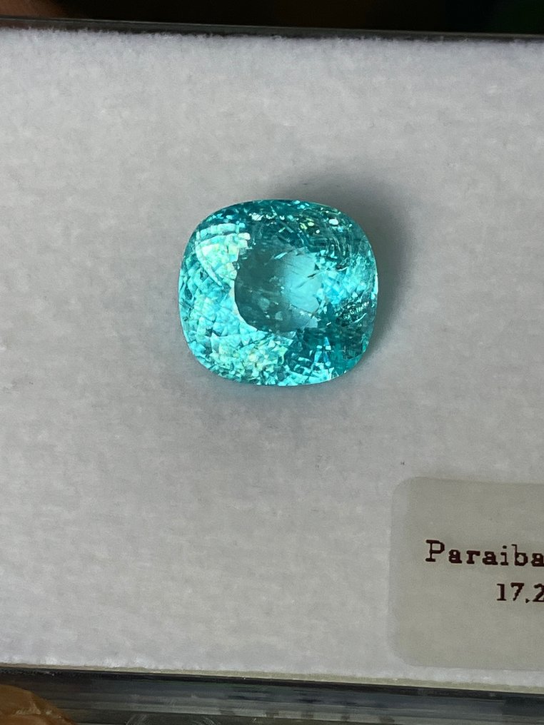 1 pcs Blau, Grün Paraiba-Turmalin - 17.29 ct - Gemological Institute of America (GIA) #2.1