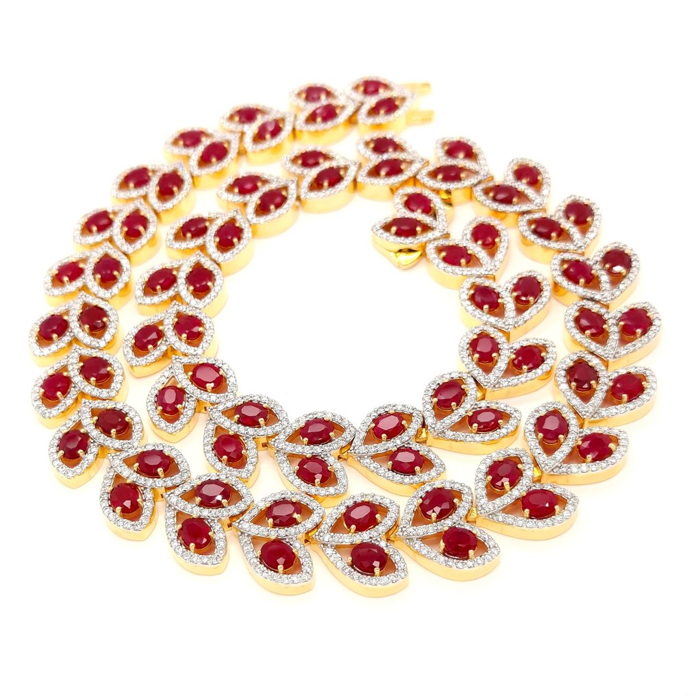 Necklace Yellow gold Ruby - Catawiki