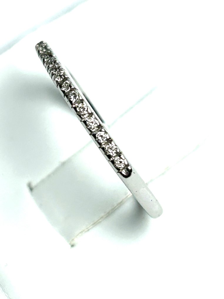 戒指 - 18 克拉 白金 鉆石 (天然)  #2.1