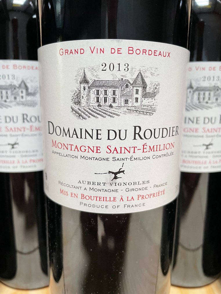 2013 Domaine du Roudier Vignoble Aubert - Montagne St Emilion - 12 Bottles (0.75L) #3.2