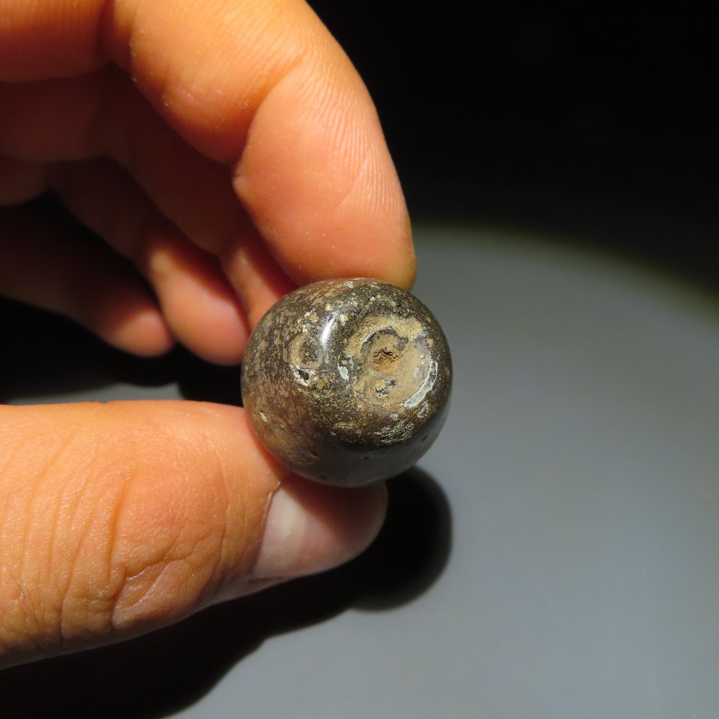 Muinainen Rooma Lasi Ehjä pullo - Kyynelmäinen. 1.-3. vuosisata jKr. 3,4 cm H. Poikkeuksellinen sinivihreä ja hopea  (Ei pohjahintaa) #2.1