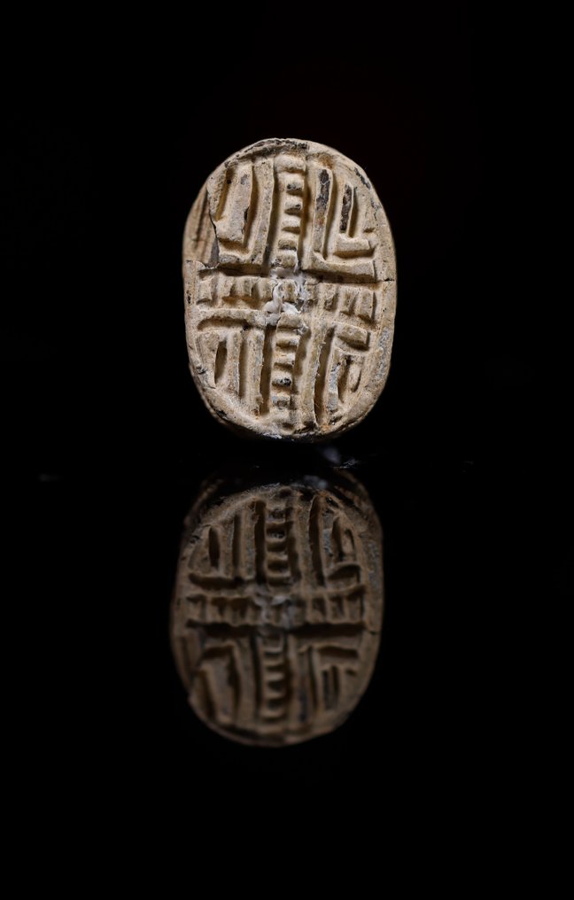 Starożytny Egipt steatyt Amulet egipskiego skarabeusza - 1 cm #1.2