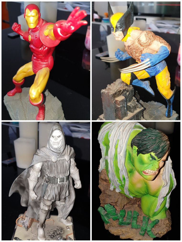 Hulk, Iron Man, Wolverine, Doctor Doom - Signed by sculptors #1.1