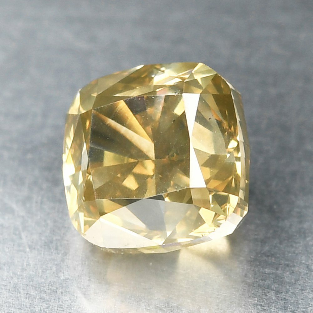 钻石 - 1.62 ct - 坐垫&方垫 - Fancy Yellowish Grayish Brown - I1 内含一级 #1.2