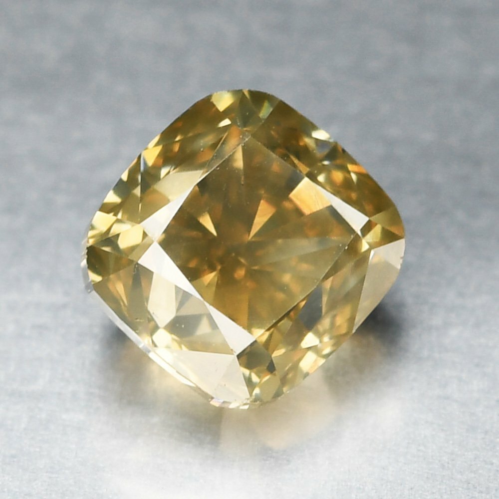 Diamant - 1.62 ct - Coussin et Coussin Carré - Fancy Yellowish Grayish Brown - I1 #2.1