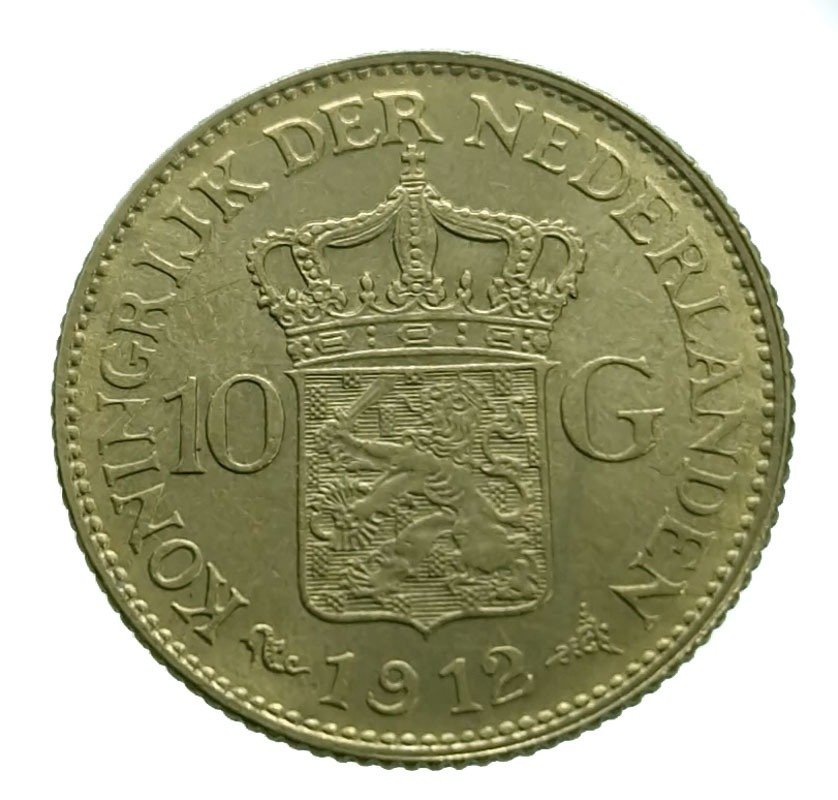 荷兰. 10 Gulden 1912 Wilhelmina #1.1