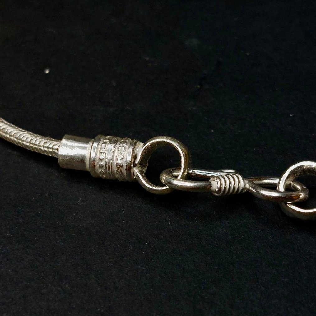 αλυσίδα λαιμού σε σχήμα φίδι - Ασημί - Ινδία - δεύτερο μισό του 20ού αιώνα #3.2