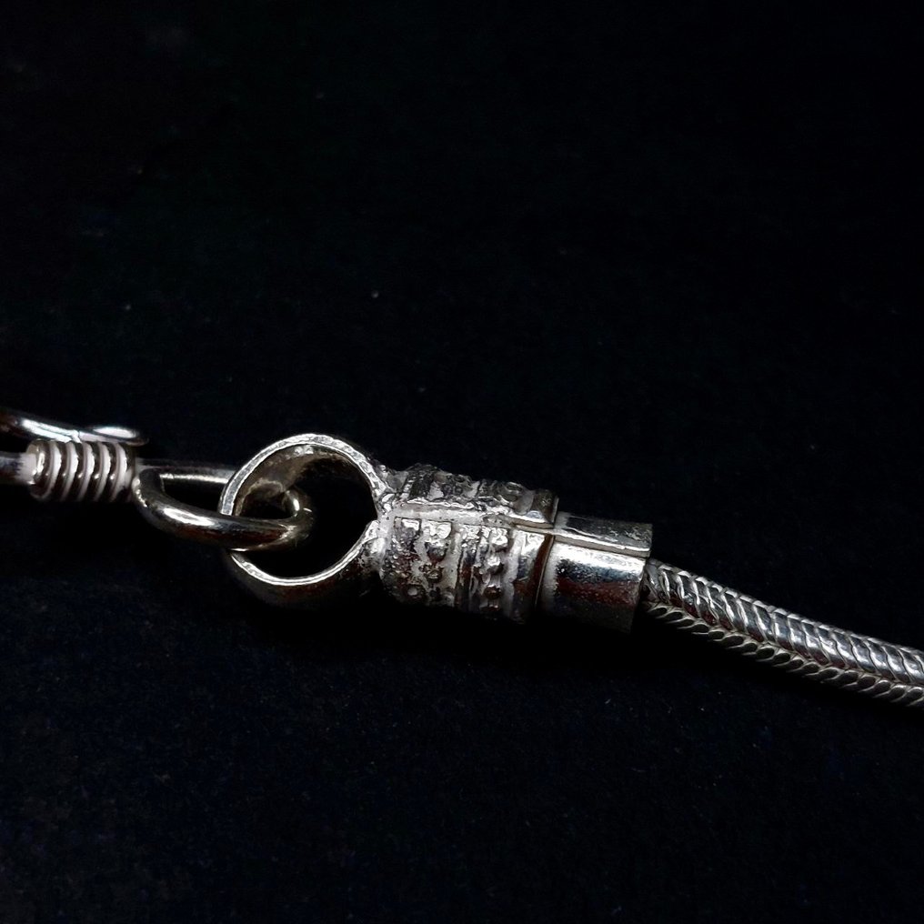 αλυσίδα λαιμού σε σχήμα φίδι - Ασημί - Ινδία - δεύτερο μισό του 20ού αιώνα #4.3