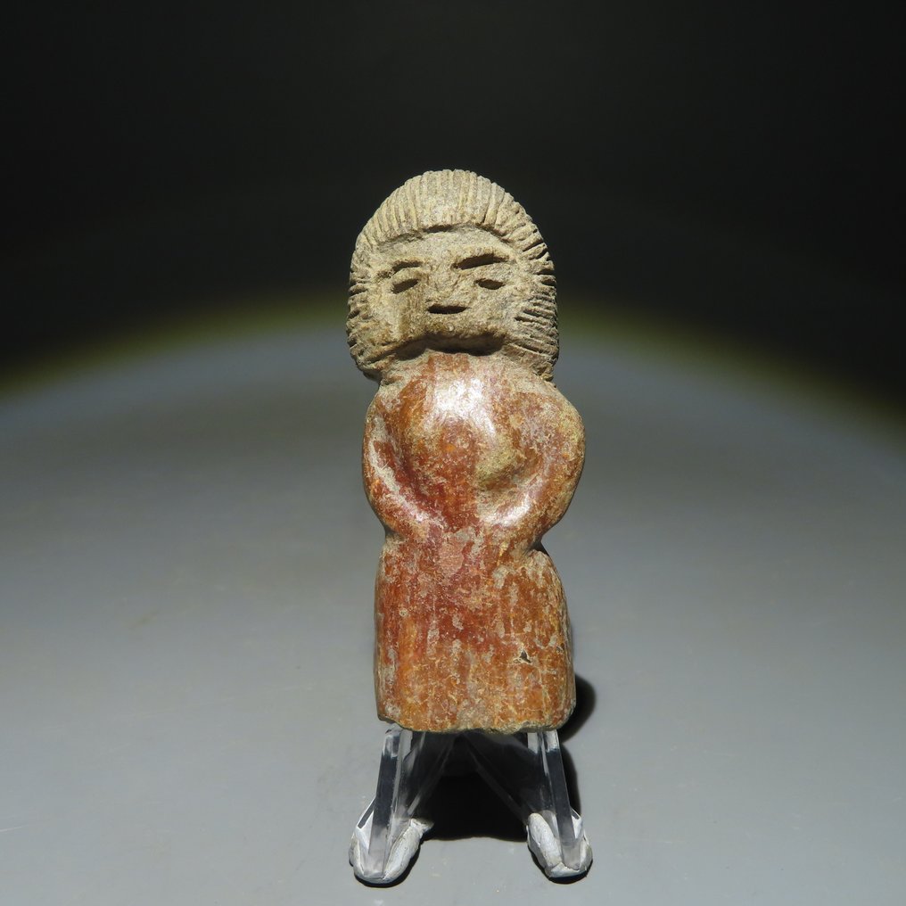 厄瓜多尔瓦尔迪维亚 Terracotta 数字。公元前 3500-2000 年。 6.5 厘米高。西班牙进口许可证。 #1.1