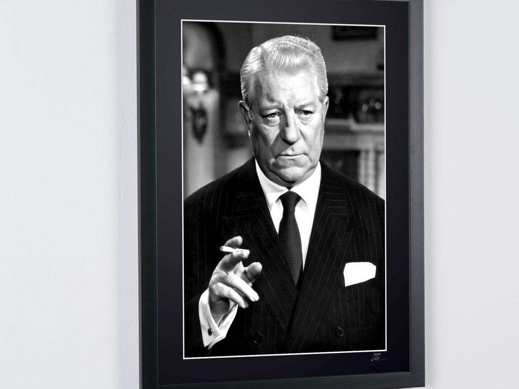 Jean Gabin - Portrait - Fine Art Photography - Luxury Wooden Framed 70X50 cm - Limited Edition Nr 02 of 30 - Serial ID 30300 - Original Certificate (COA), Hologram - 100% New. Shipping Reduction from 3 items #4.3