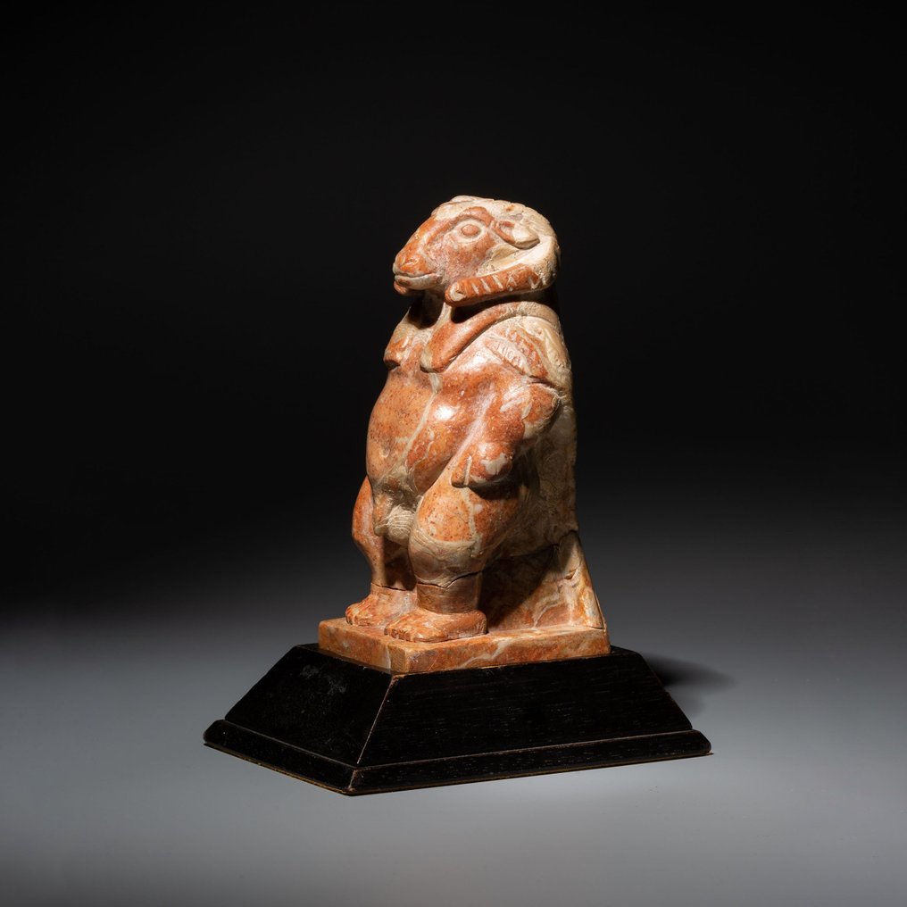 Muinainen Egypti Kivi Veistos Besistä panteistisessa muodossa apotrooppisena jumalana. Korkeus 12,2 cm. #1.2