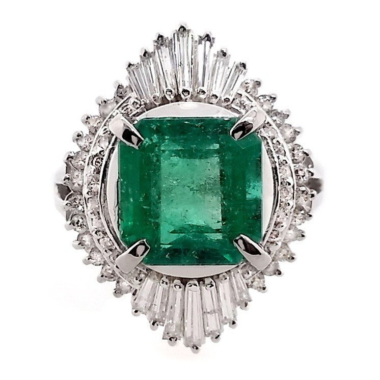 Gyűrű Platina Smaragd #1.2