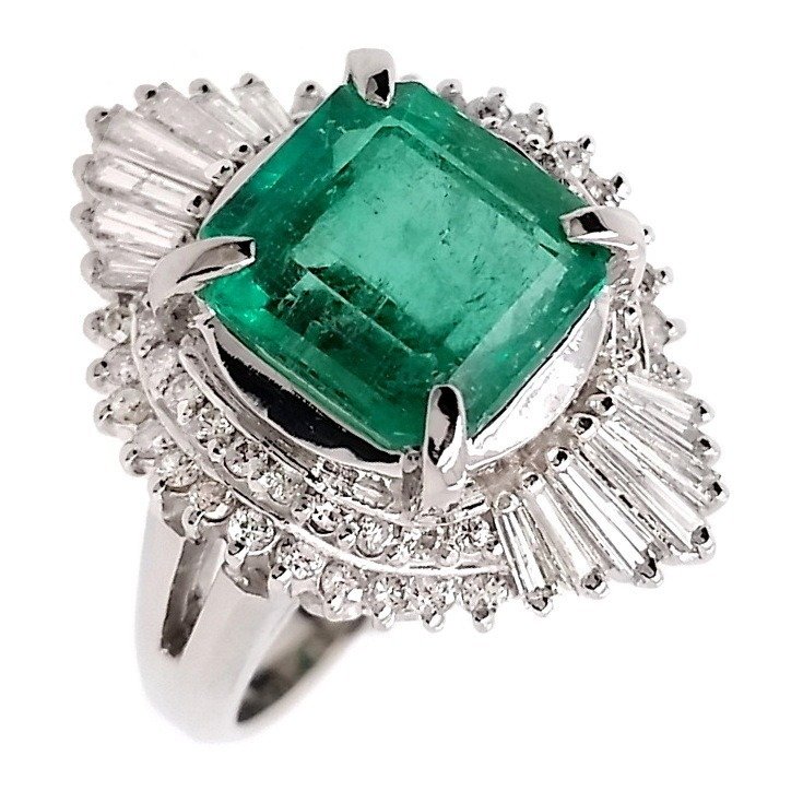 Ring Platinum Emerald #1.1