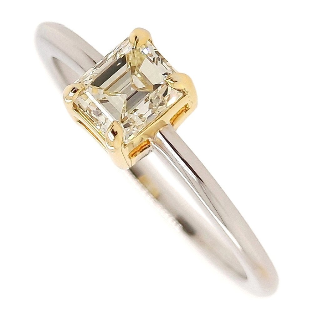 0.61ct Natural Yellow VS Diamond - IGI Report - 14 carati Oro bianco, Oro giallo - Anello - 0.61 ct Diamante #1.1