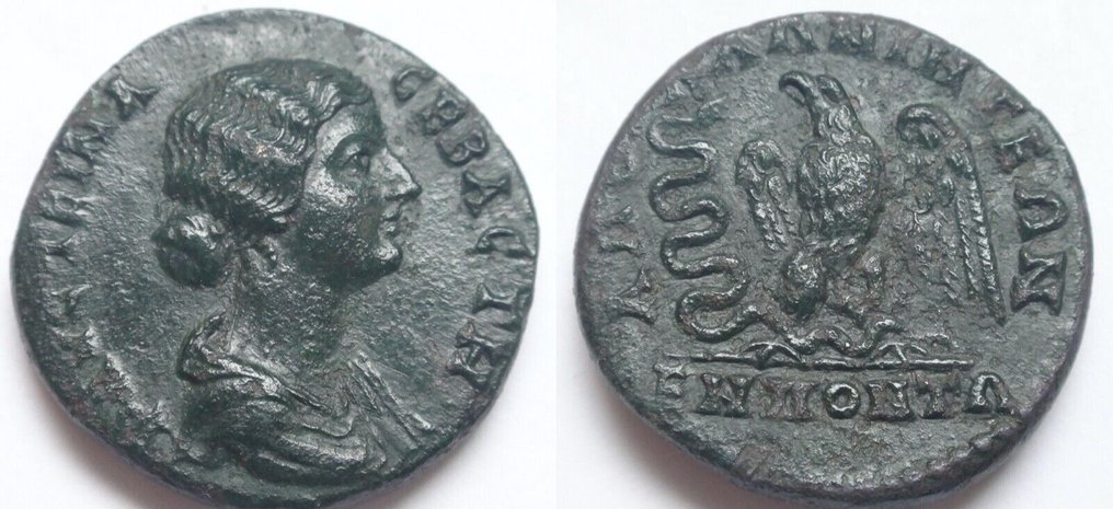 Römische Provinz. Faustina II (Augusta, AD 147-175). Æ Apollonia Pontica (Thrace) #1.1
