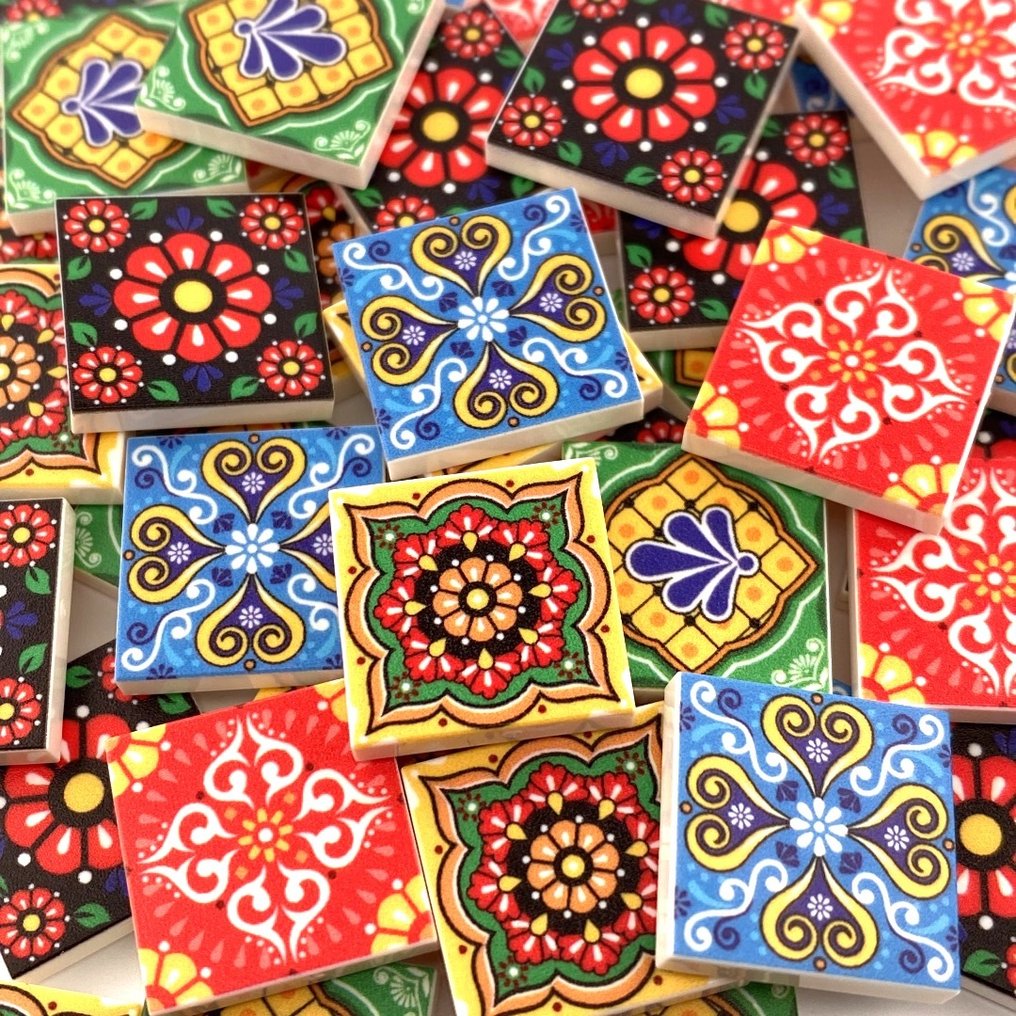 Lego Mattoncini - 80* Custom Mozaïek Spaanse tegeltjes #1.0