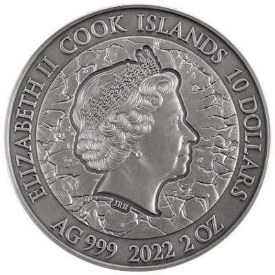 Niue. 10 Dollars 2022 Herr der Ringe Frodo - Silber Antik Finish High Relief, 2 Oz (.999) #1.0