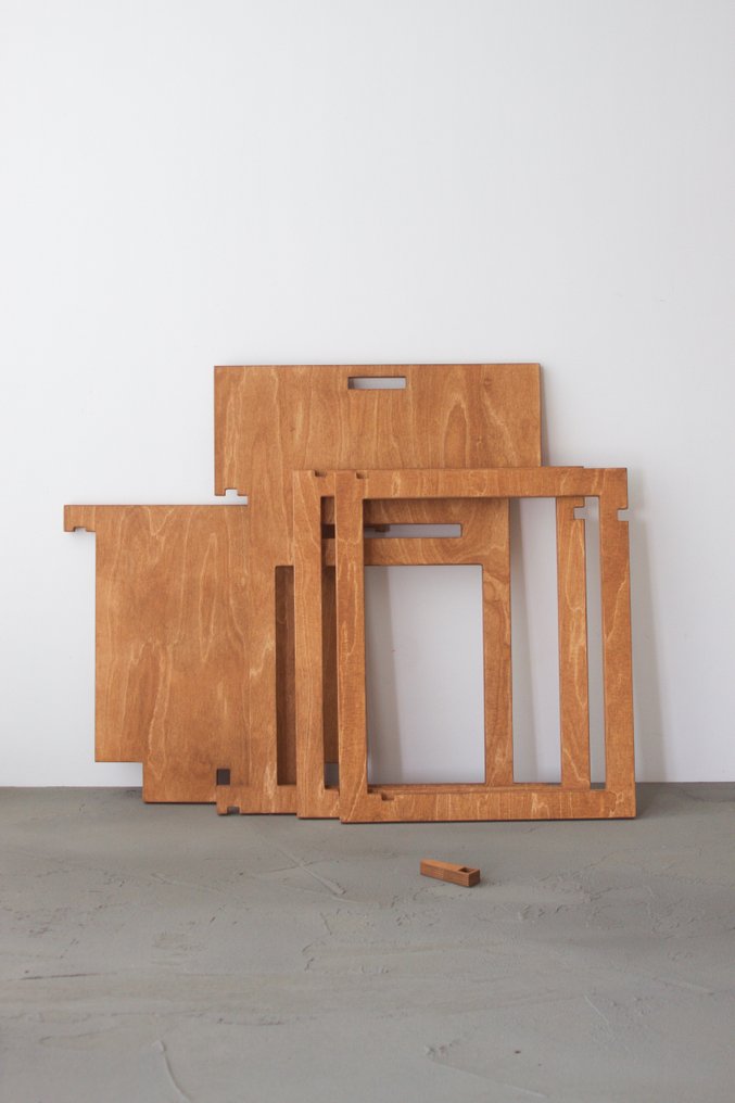 Edoardo Lietti Studio - 餐桌椅 - Sedia Quadra - 自然 - 木 #4.3