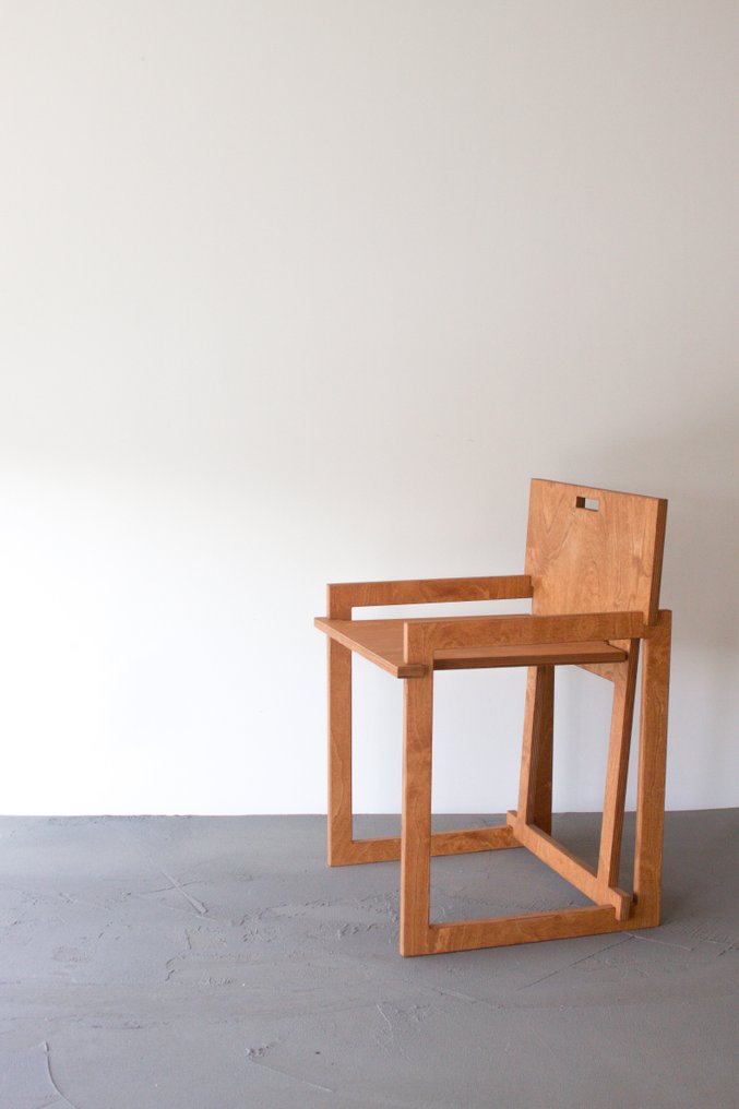 Edoardo Lietti Studio - 餐桌椅 - Sedia Quadra - 自然 - 木 #2.1