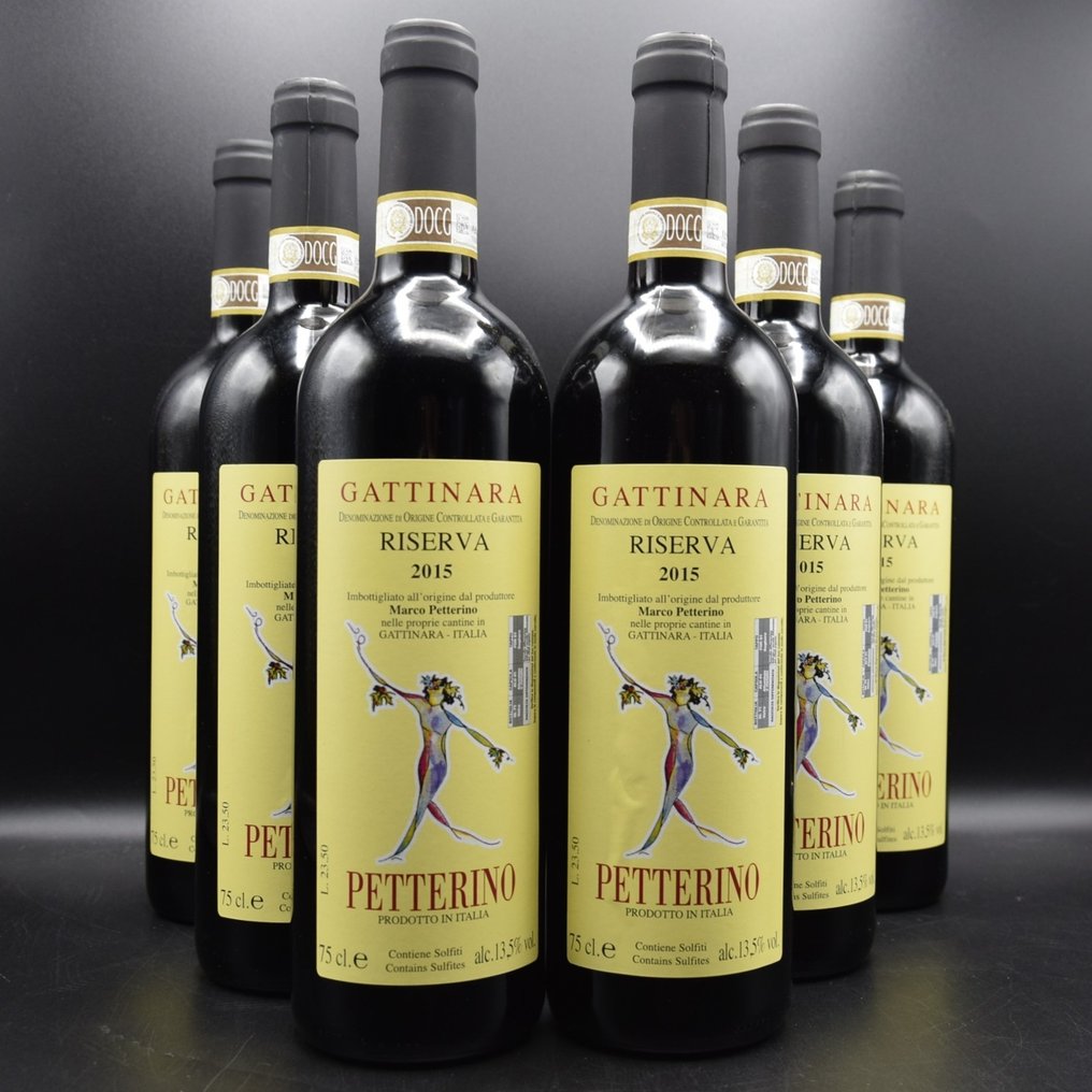 2015 Petterino, Gattinara - Piemonte Riserva - 6 Bottiglie (0,75 L) #1.0