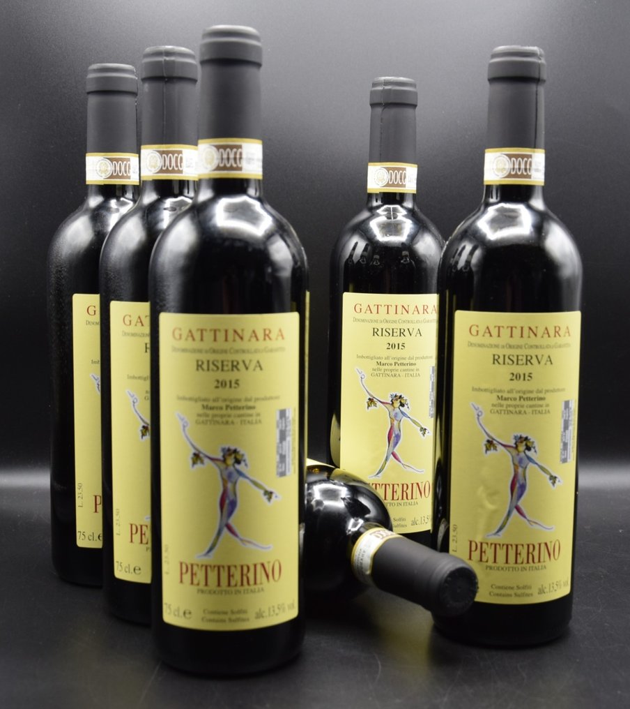 2015 Petterino, Gattinara - Piemonte Riserva - 6 Bottiglie (0,75 L) #4.3