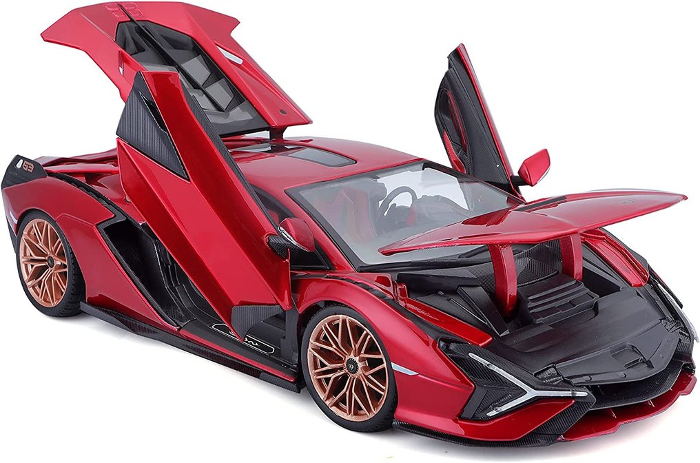 Bburago (Italian Design) 1:18 - Model sports car - Lamborghini Sián FKP 37 - Diecast model with four openings #2.1