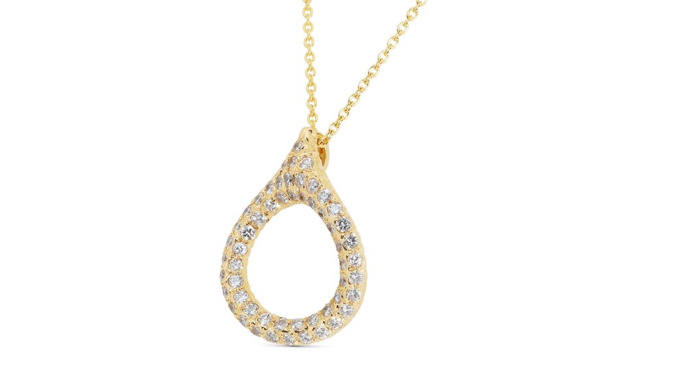 IGI Certificate - 18 carati Oro giallo - Collana con pendente - 1.16 ct Diamante #2.2