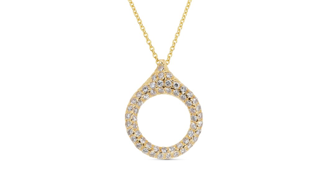 IGI Certificate - 18 quilates Oro amarillo - Collar con colgante - 1.16 ct Diamante #3.2