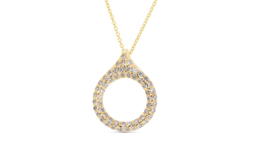 IGI Certificate - 18 carati Oro giallo - Collana con pendente - 1.16 ct Diamante #1.1