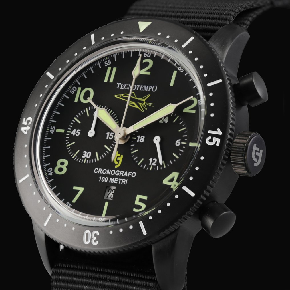 Tecnotempo - - Chronograph - Special Edition Fighter Pilot -  - TT.100NA.QAT (NATO strap) - Men - 2020+  #1.0