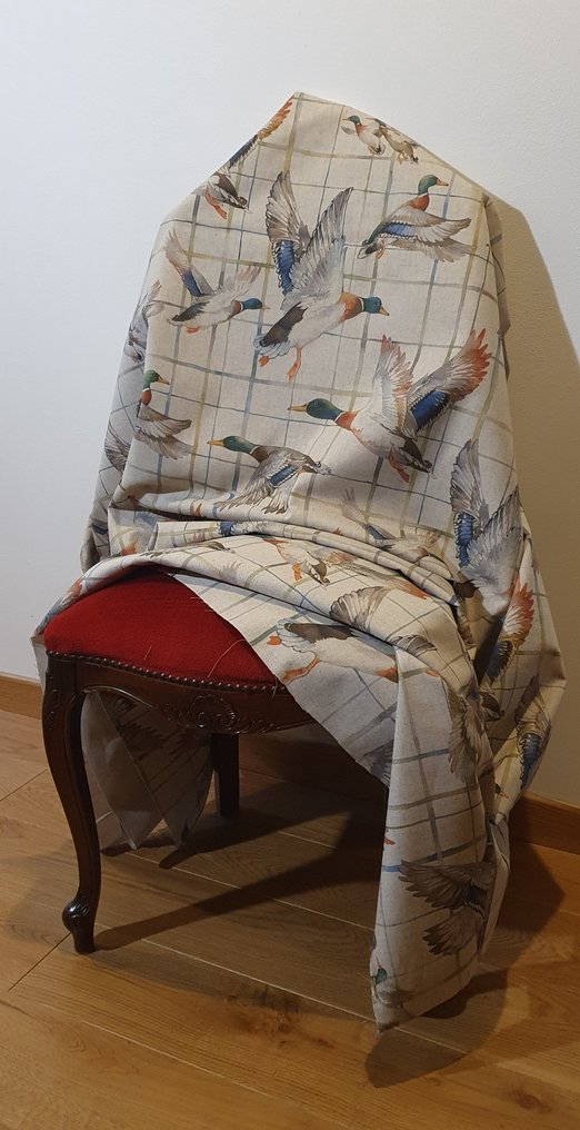 Tessuto Country Hunting style con Anatre selvatiche in volo- 300x280cm - Corda - Tessuto  - 300 cm - 280 cm #1.0
