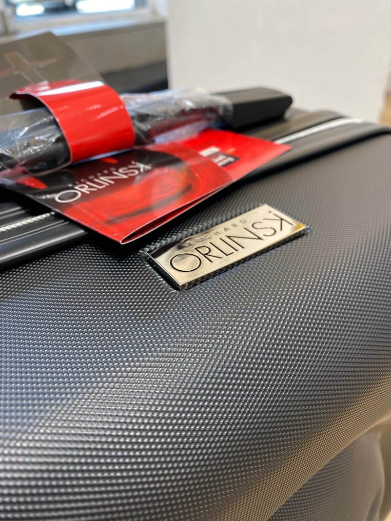 Richard Orlinski (1966) - Valise cabine (noire & argent) #1.0